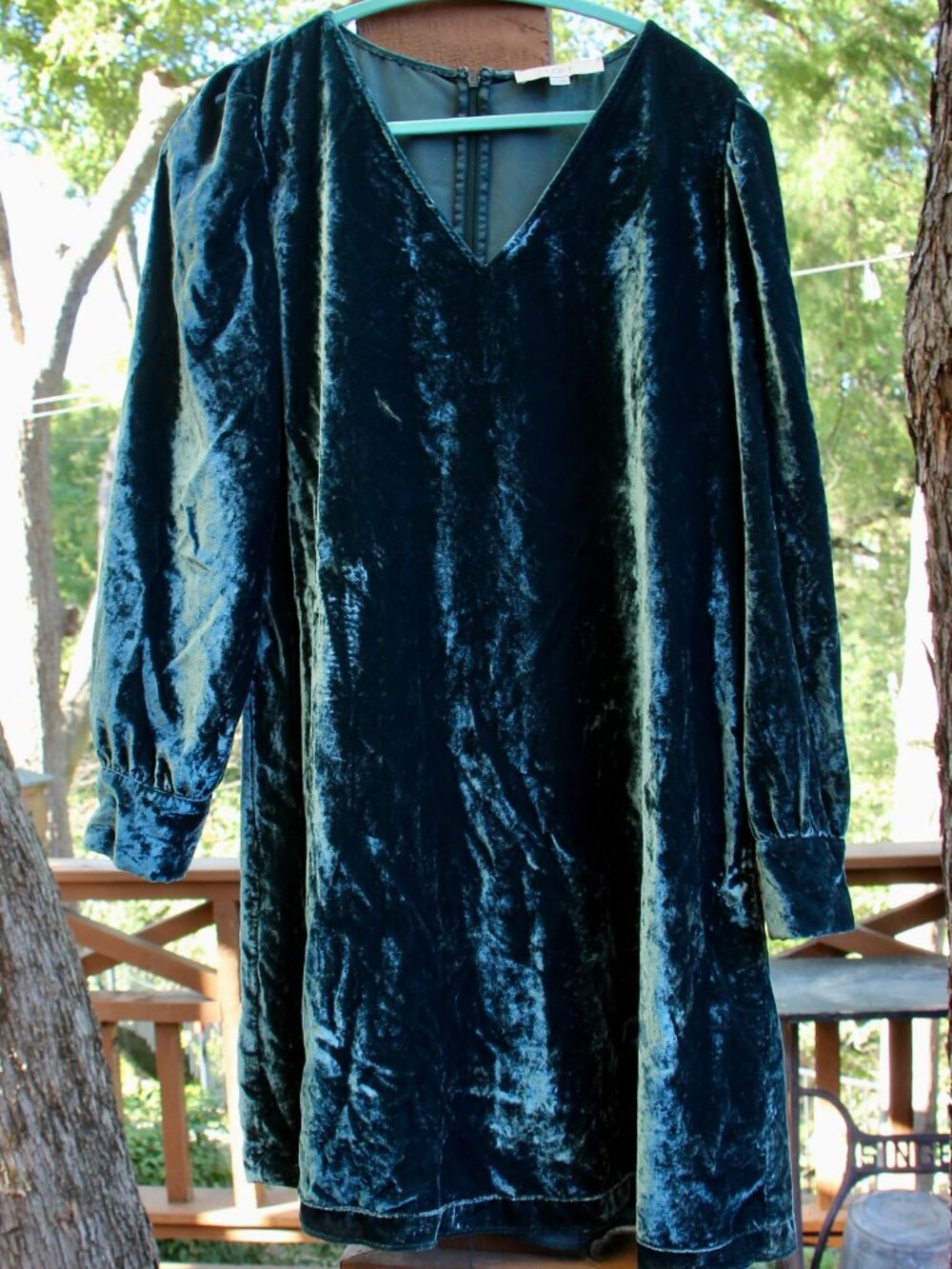 Ladies Loft velvet dress in dark greenish/blue size large